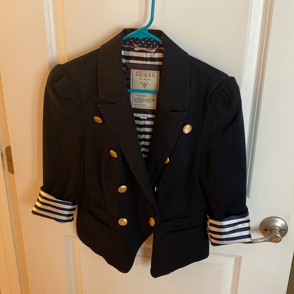Guess navy blue blazer